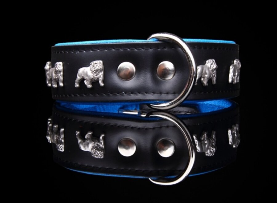 Lederhalskette Englische Bulldogge