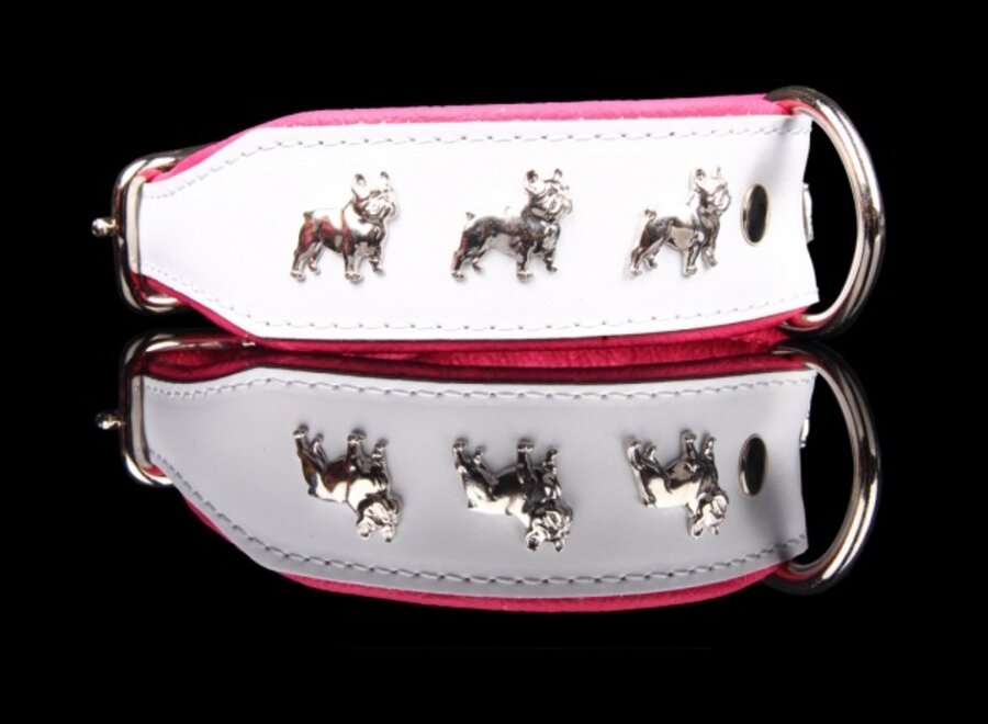 Leder Hundehalsband Französische Bulldogge