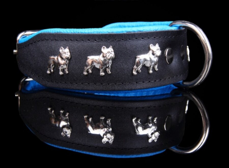 Leder Hundehalsband Französische Bulldogge
