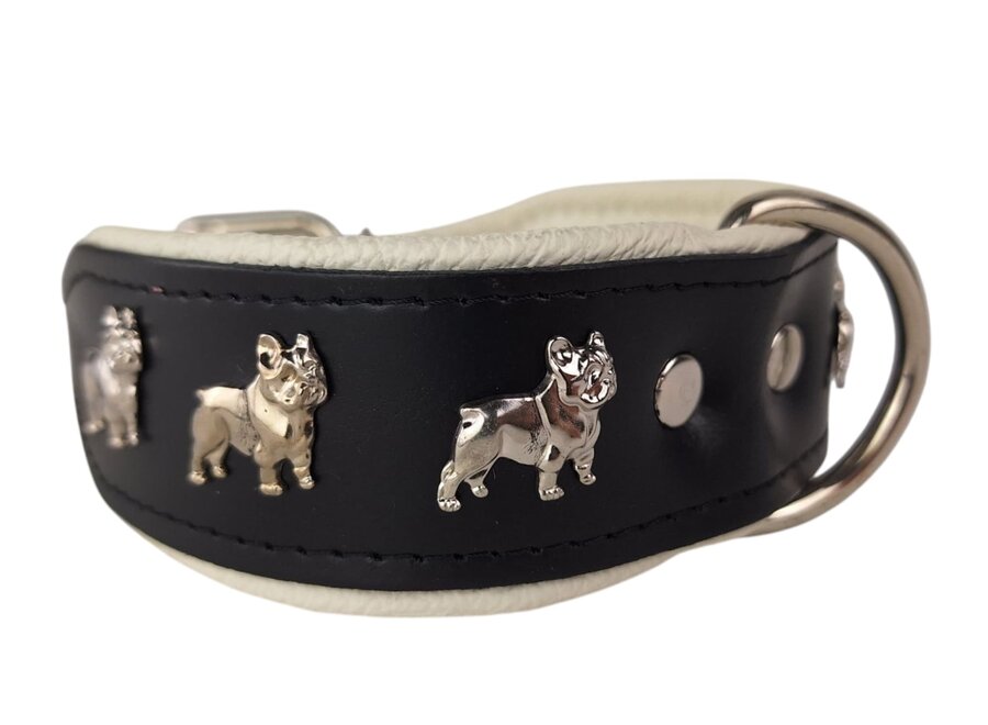 Leder Hundehalsband Französische Bulldogge