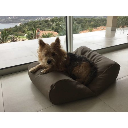 Dog's Companion® Lit pour chien Taupe leather look Superlarge