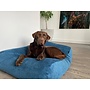 Lit pour chien petrol velours côtelé