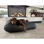 Lit pour chien noir leather look medium