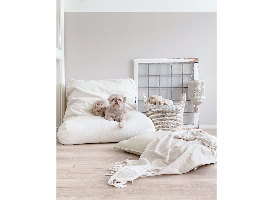 Lit pour chien white sand small