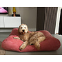 Lit pour chien vieux rose velours côtelé small