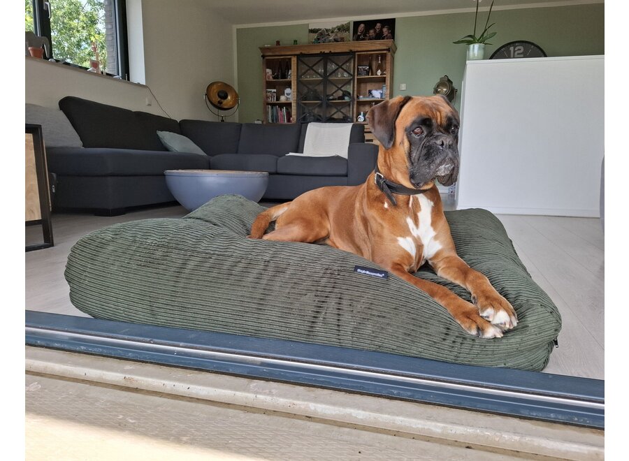 Lit pour chien hunting double velours côtelé medium