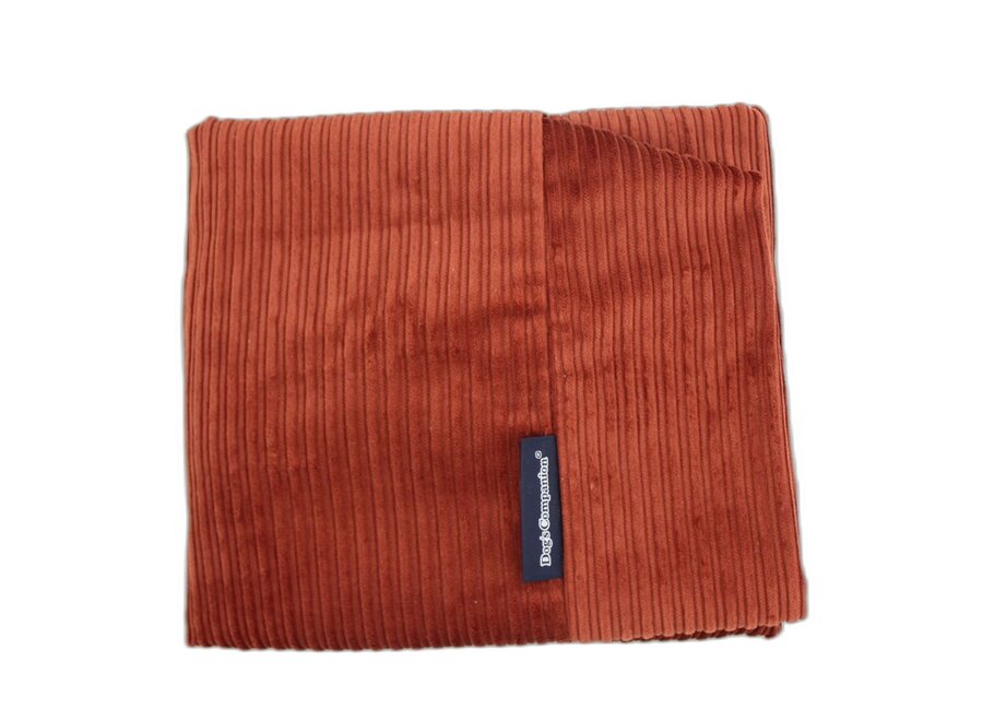 Lit pour chien brique double velours côtelé medium