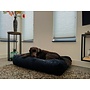 Lit pour chien bleu foncé double velours côtelé small