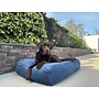 Lit pour chien rafbleu double velours côtelé large