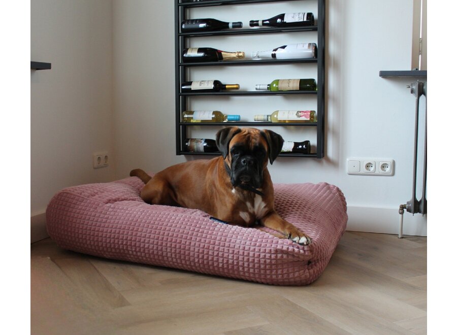 Lit pour chien little square soft pink medium