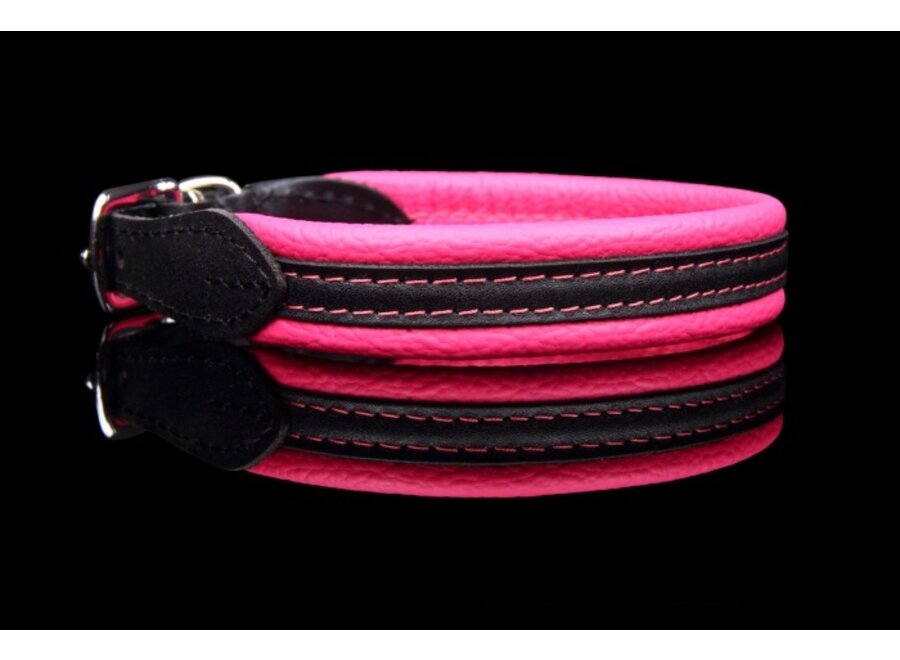 Handmade collier de chien en cuir soft / duo