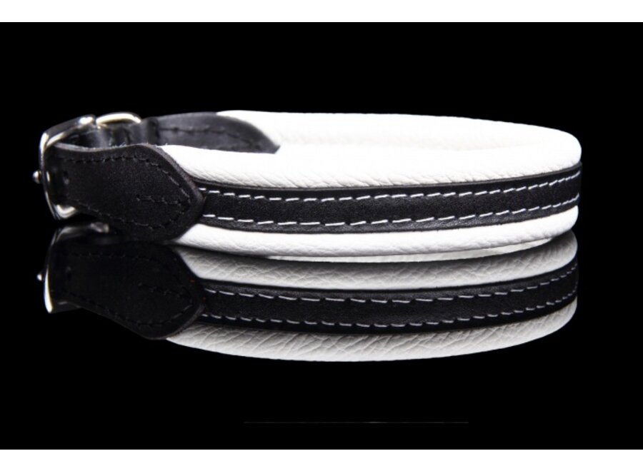 Handmade collier de chien en cuir soft / duo