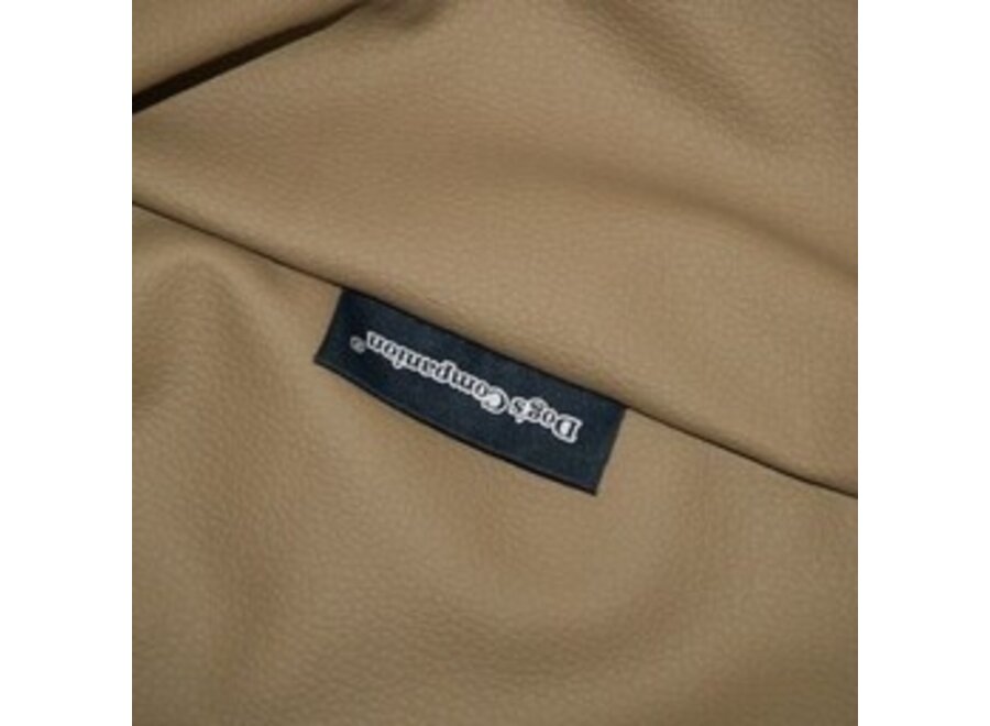 Lit pour chien taupe leather look large