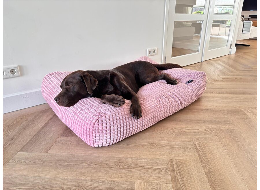 Lit pour chien little square soft pink small