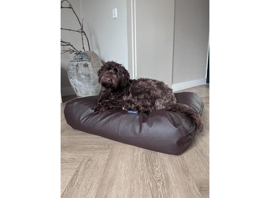 Lit pour chien chocolat leather look