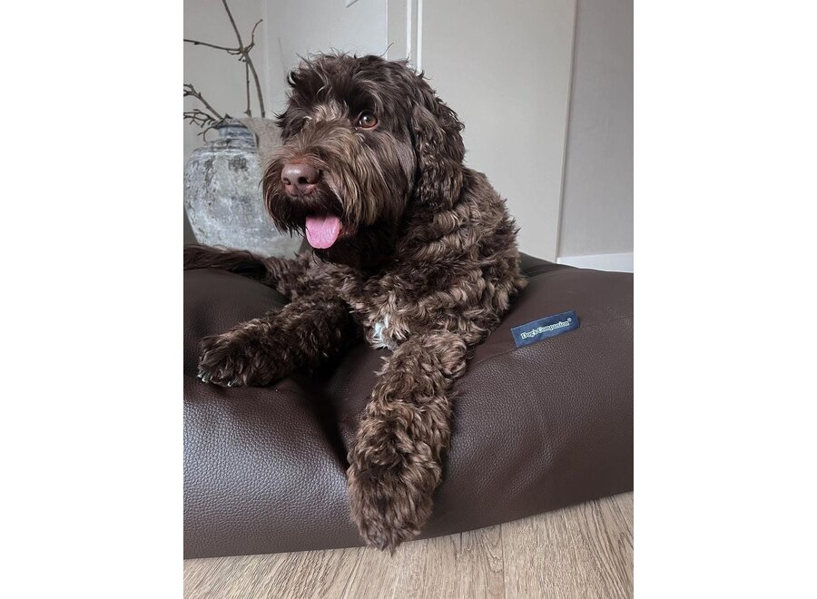 Lit pour chien chocolat leather look
