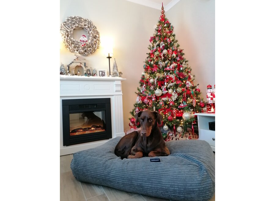 Lit pour chien gris souris giant velours côtelé