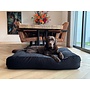 Lit pour chien noir double velours côtelé superlarge