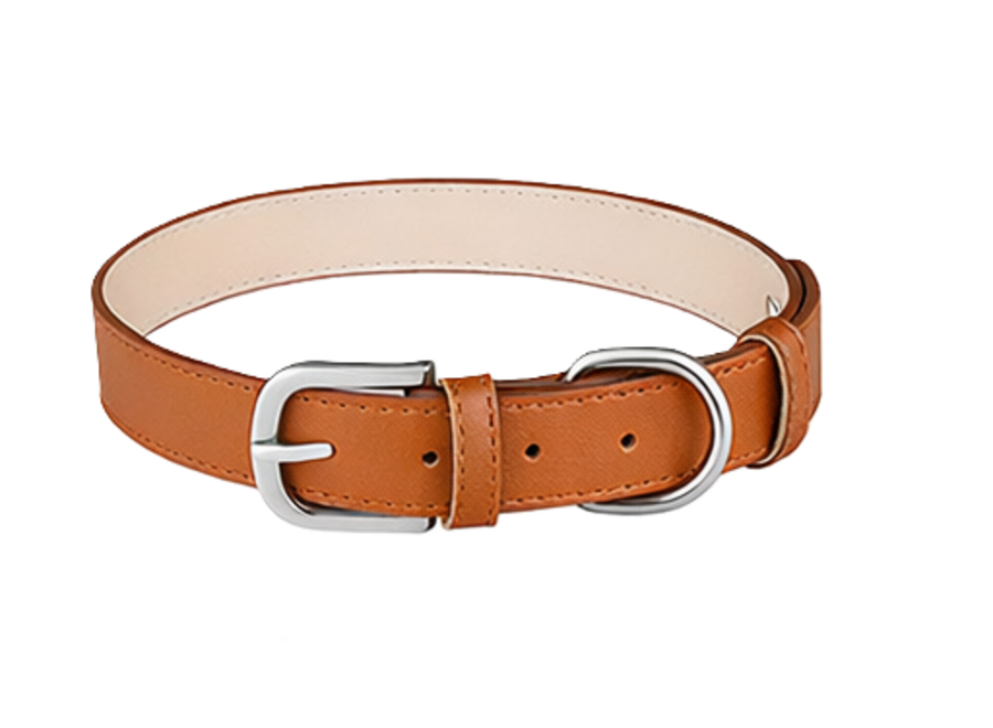Collier pour chien en cuir PU réglable | élégant, durable et confortable