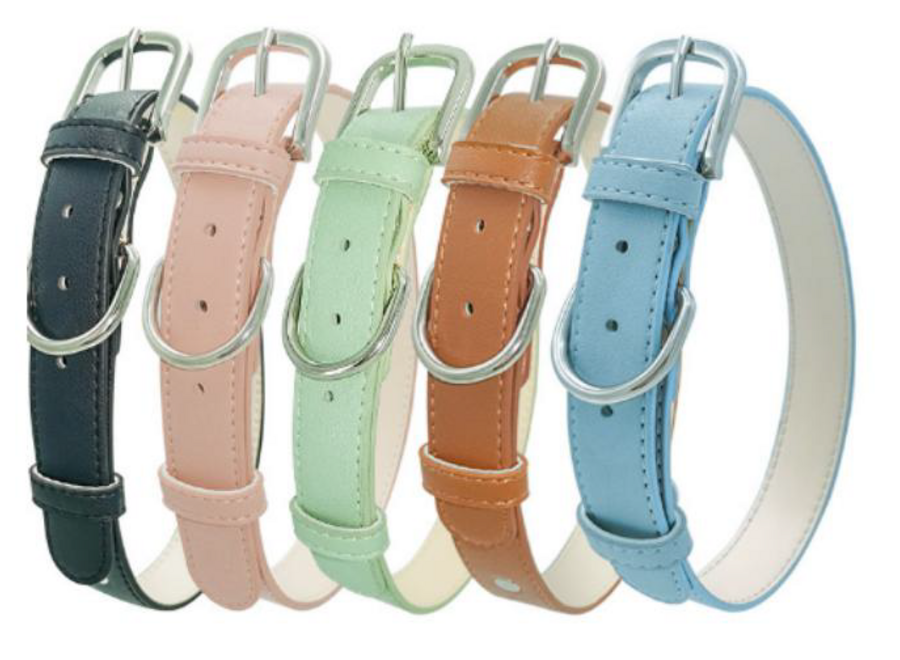 Collier pour chien en cuir PU réglable | élégant, durable et confortable