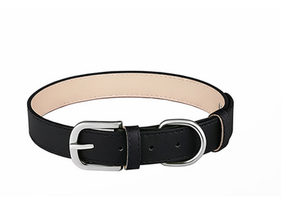 Collier pour chien en cuir PU réglable | élégant, durable et confortable