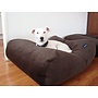 Coussin pour grand chien chocolat velours côtelé superlarge