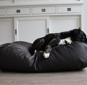 Dog's Companion Dog bed chocolate brown leather look