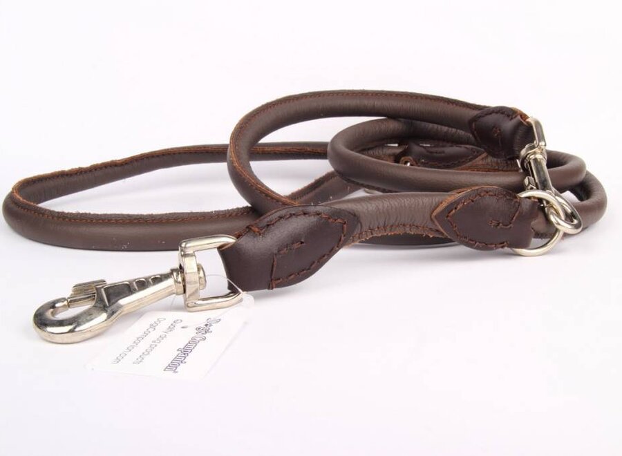 Adjustable leather round leashes