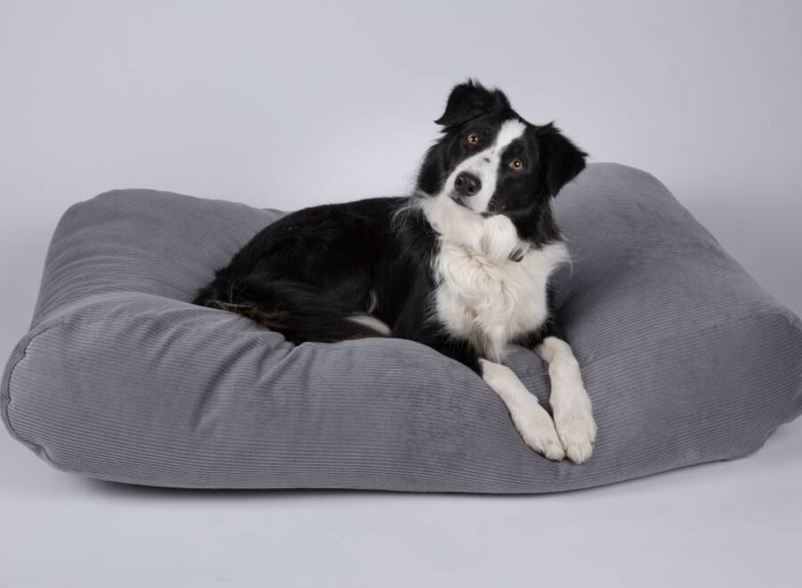 Dog bed mouse grey corduroy