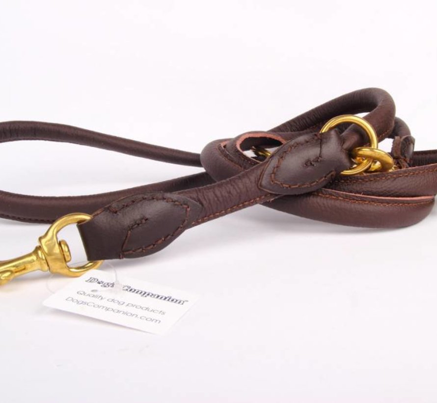  Dog Leather Collar and 4 ft Leash, KUDES Adjustable
