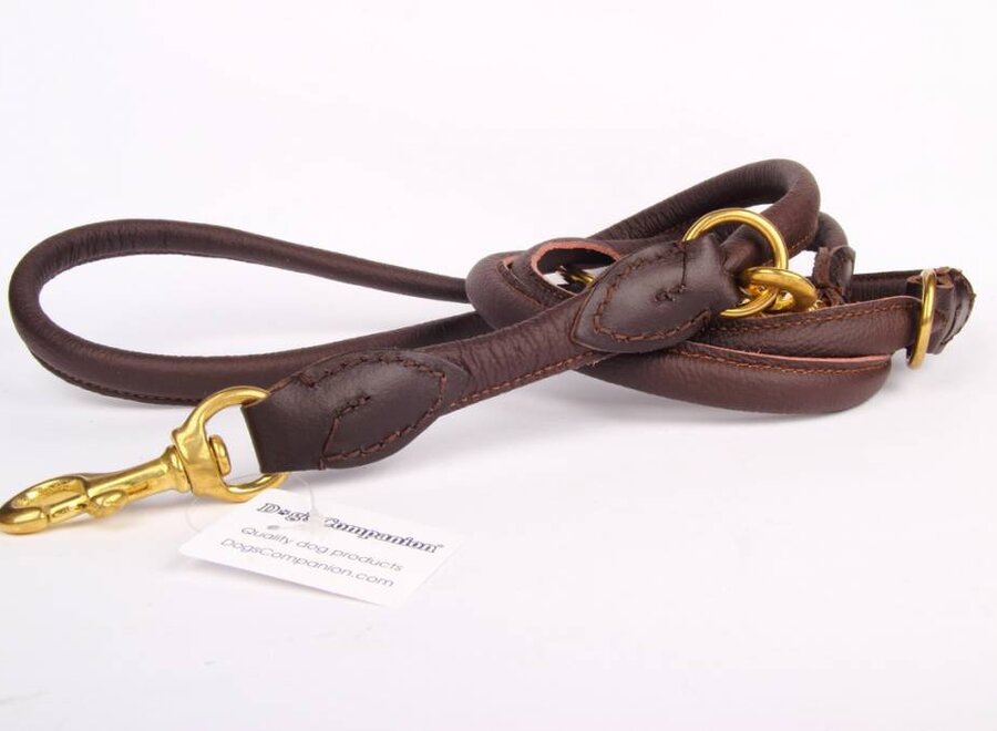 Adjustable leather dog leash (around 220 cm)