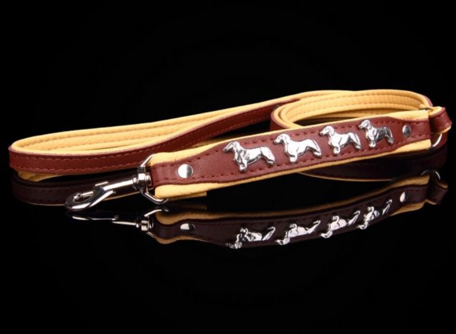 Leather dog leash (Dachshund)