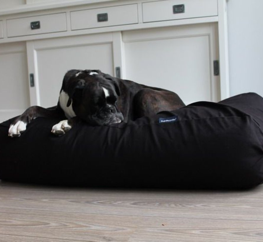 large black dog bed