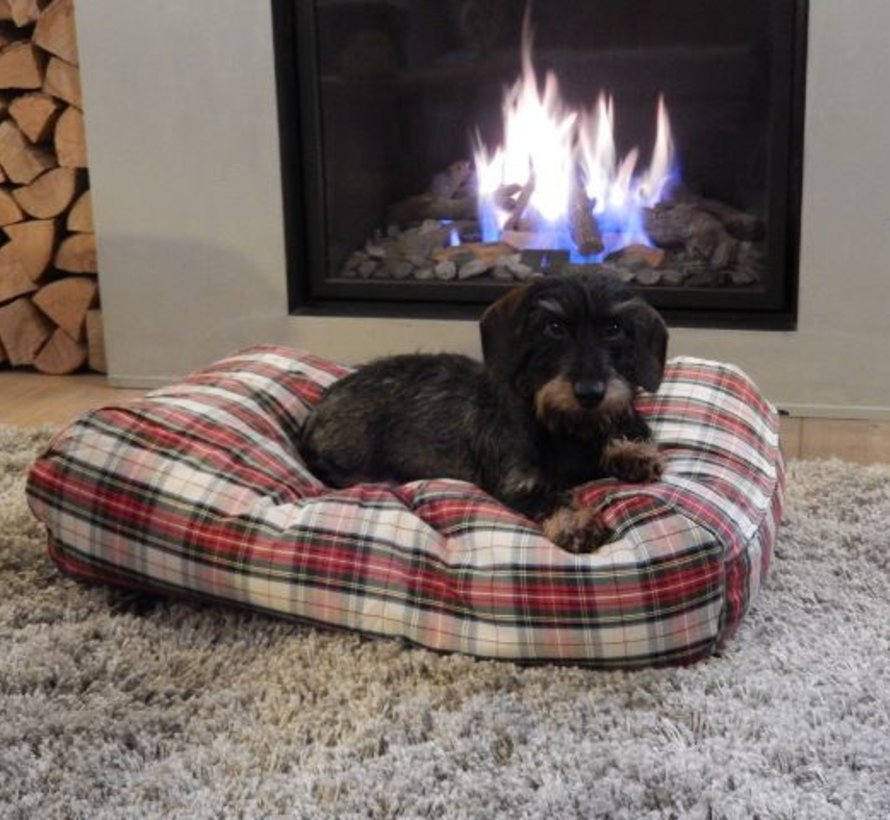 plaid dog beds