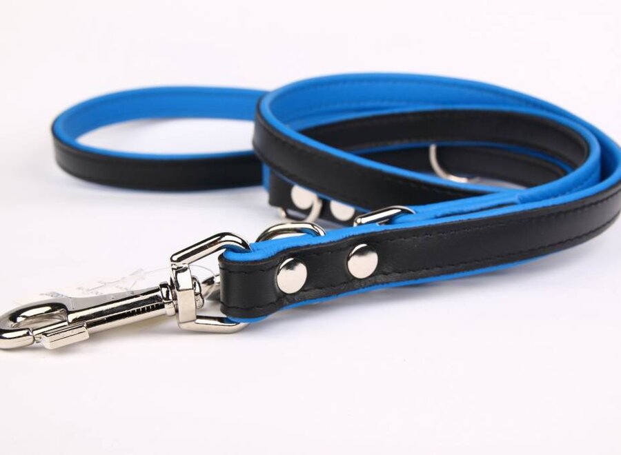 Adjustable leather round leash (soft/duo)