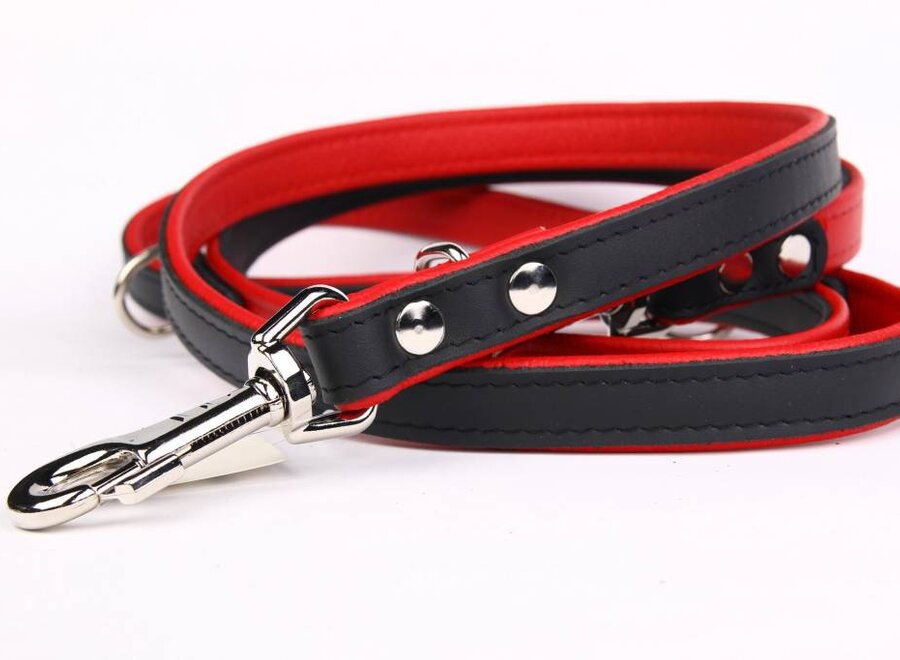 Adjustable leather round leash (soft/duo)