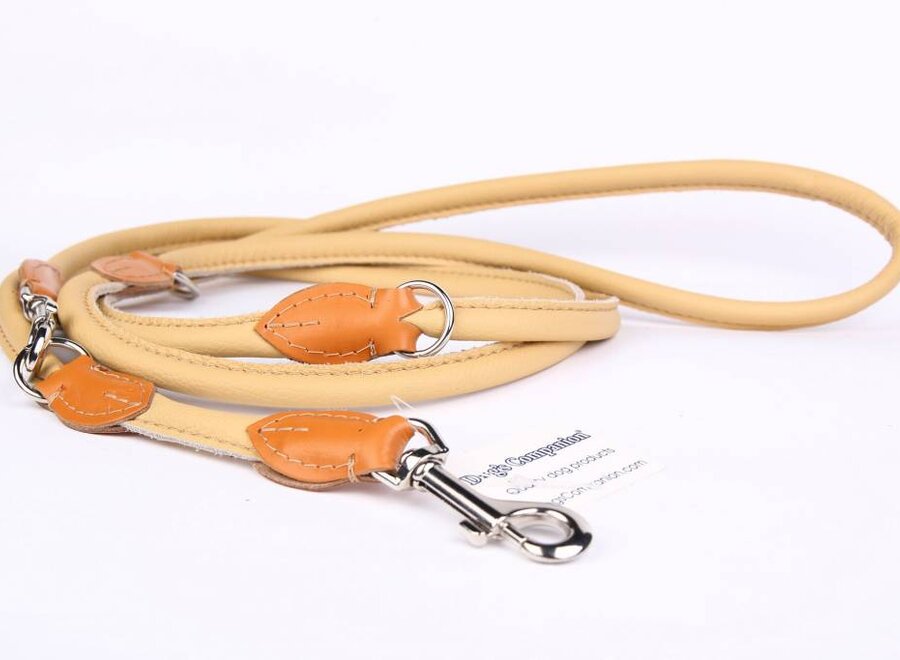 Adjustable leather round leashes