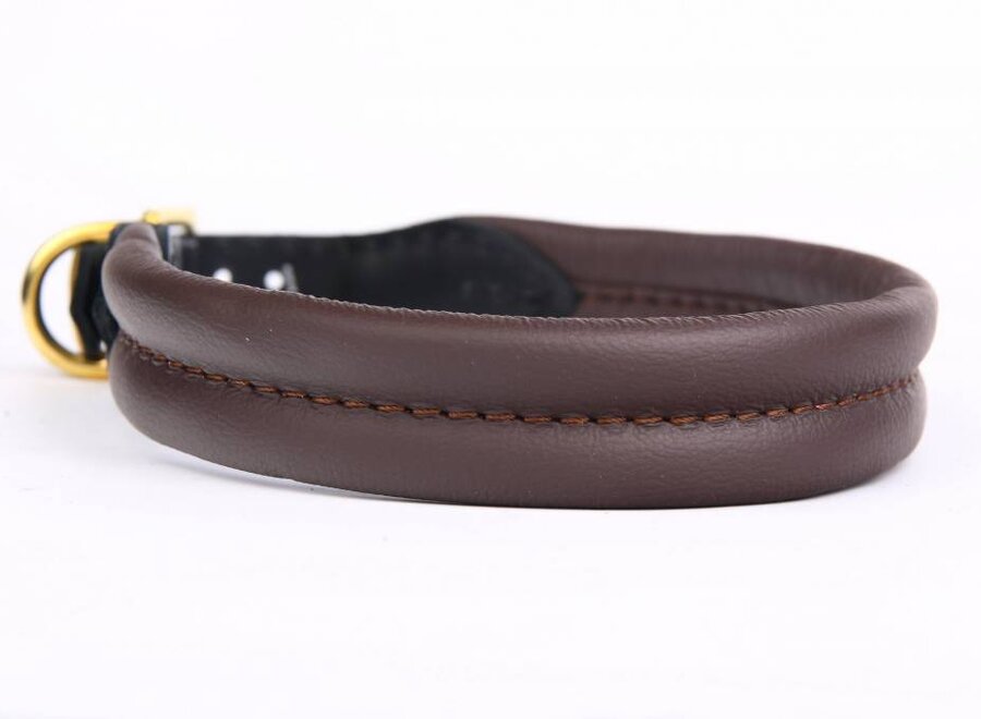 Leather collar soft (brass)