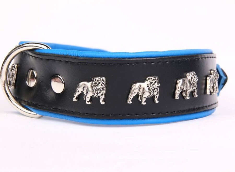 Leren halsband Engelse Bulldog