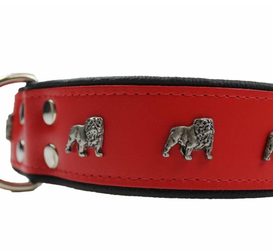 Collier en cuir English Bulldog Coussins pour chiens de Dog’s Companion®