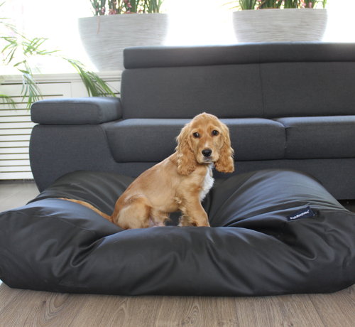 Dog Bed Black Leather Look Beds, Leather Dog Bed Cover