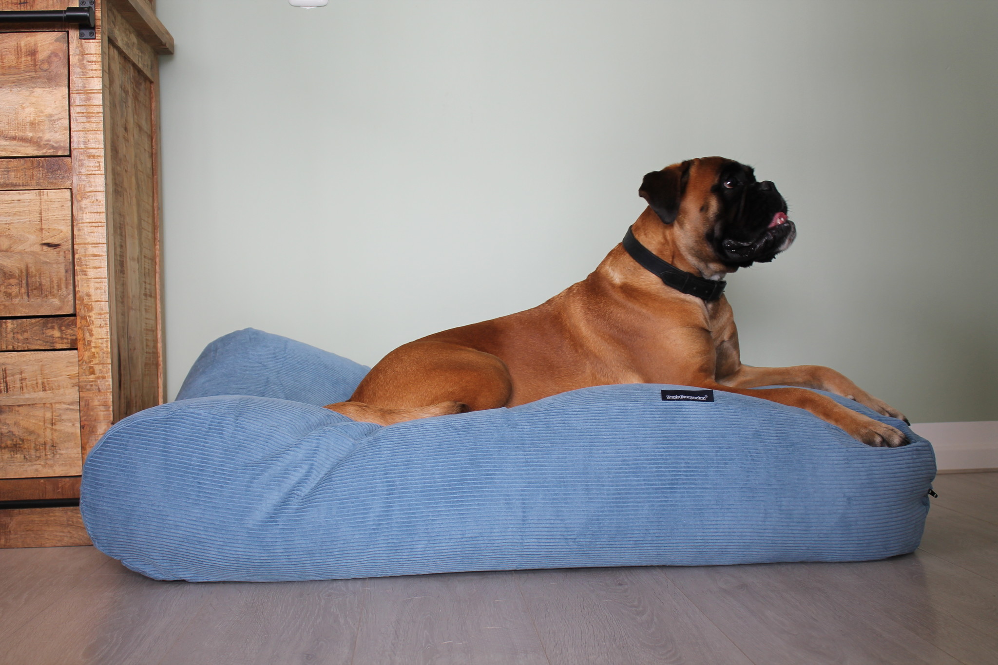 Dog bed light blue corduroy Dog beds by Dog's Companion®