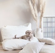 Dog's Companion Dog bed ivory leather look