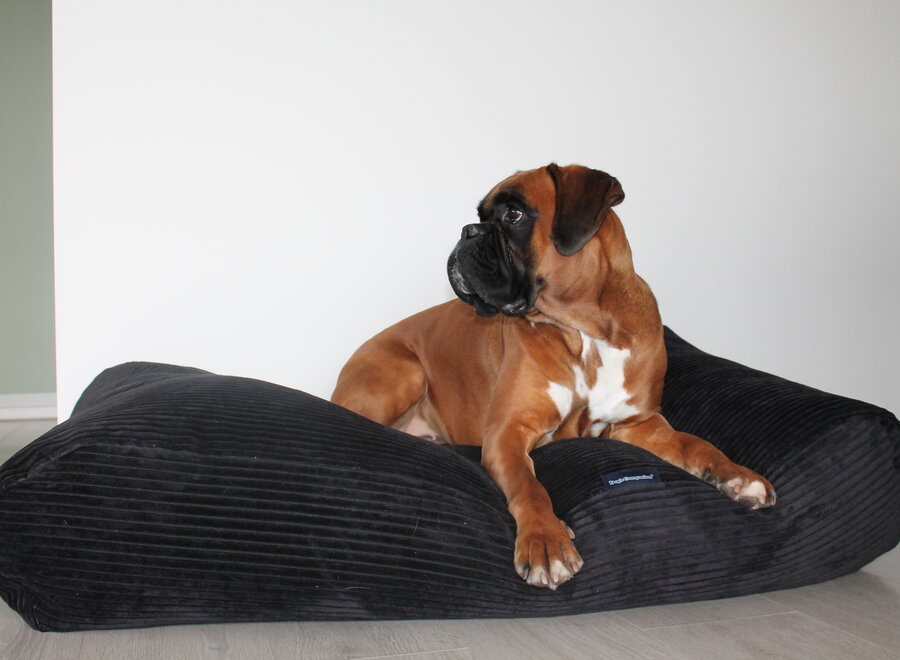 Dog bed black giant corduroy