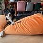 Dog bed peach velvet medium