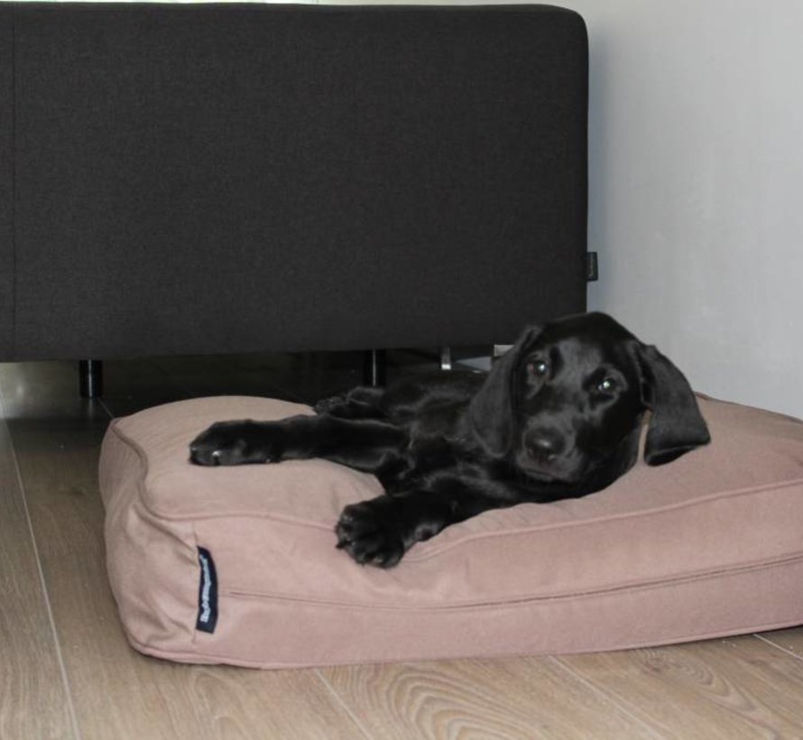 Dog bed bench cushion taupe (68 x 62 x 10 cm)
