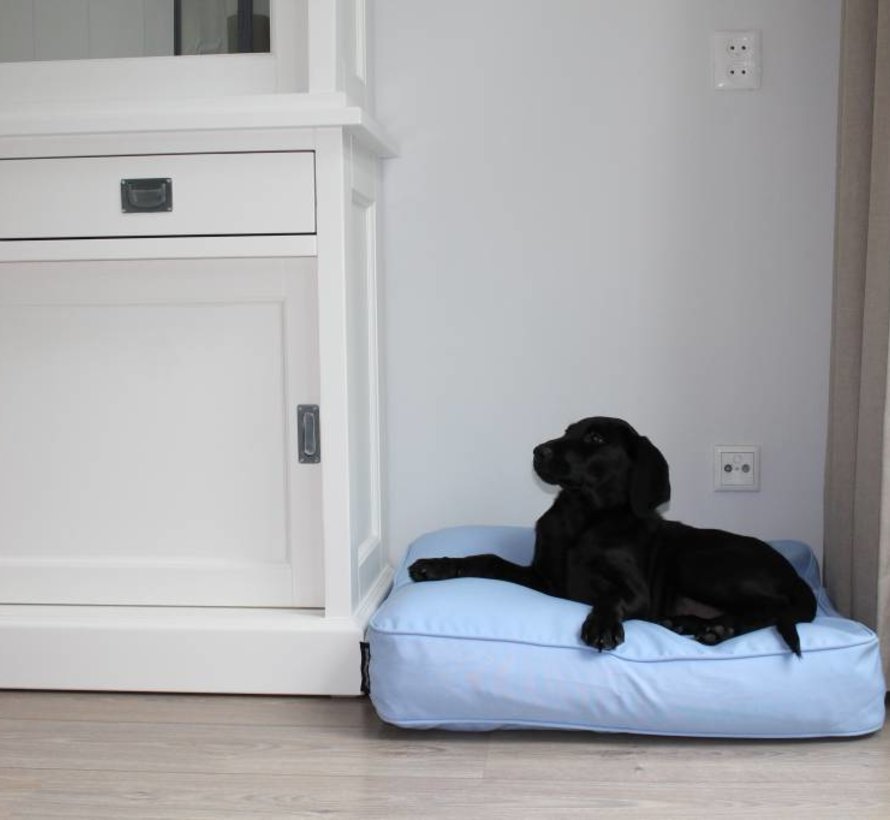 Dog bed bench cushion light blue (68 x 62 x 10 cm)