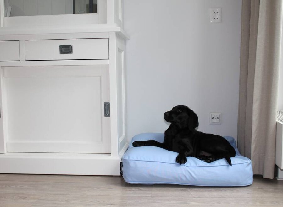 Dog bed bench cushion light blue (68 x 62 x 10 cm)