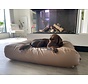 Dog bed Taupe leather look