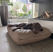 Dog's Companion Dog bed taupe leather look small